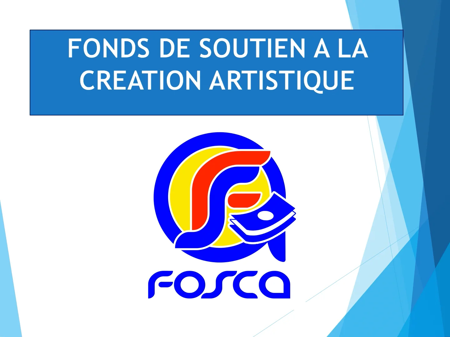 Lancement d'un fonds de soutien à la création artistique